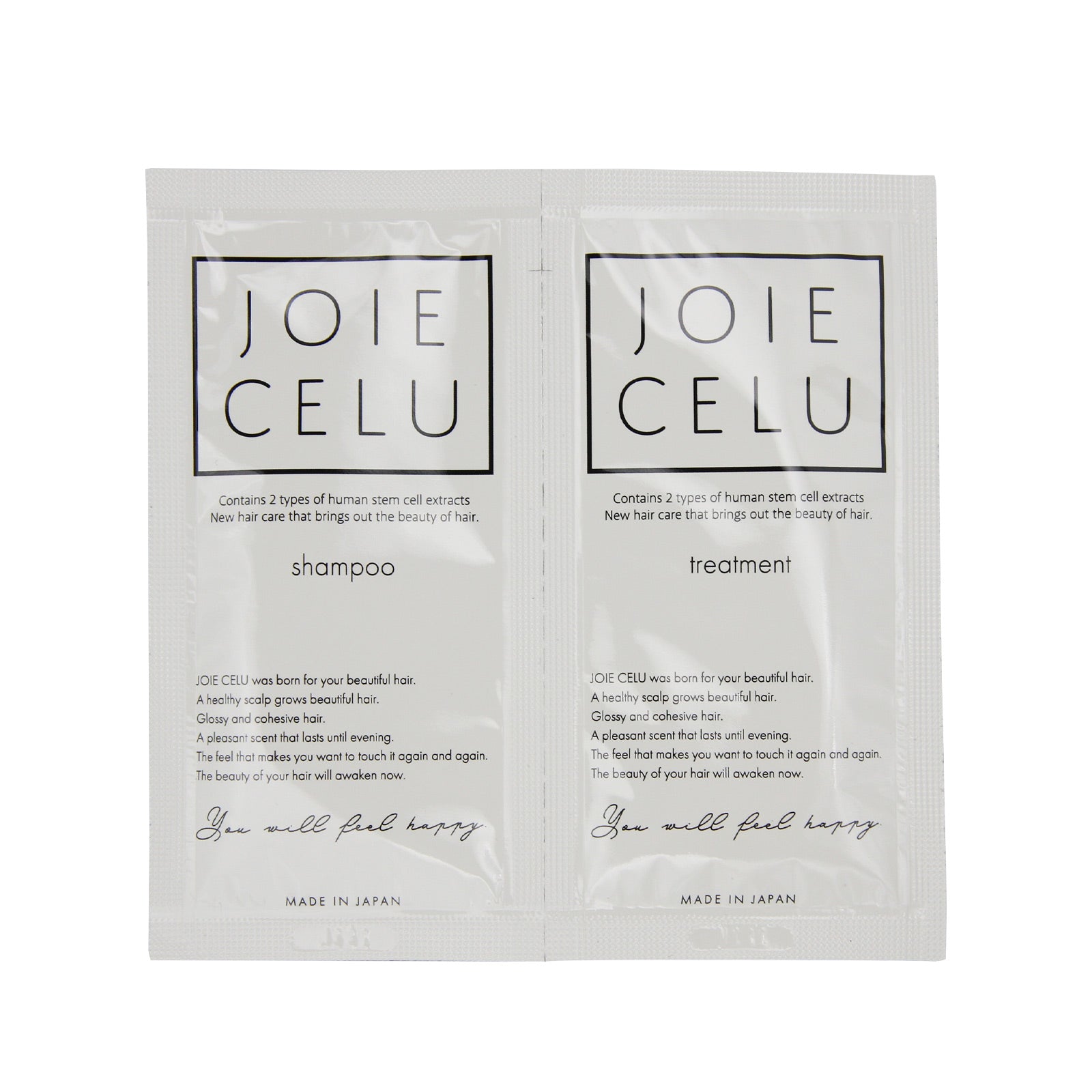 JOIE CELU Moist Shampoo and Treatment Sachet | B2B Case